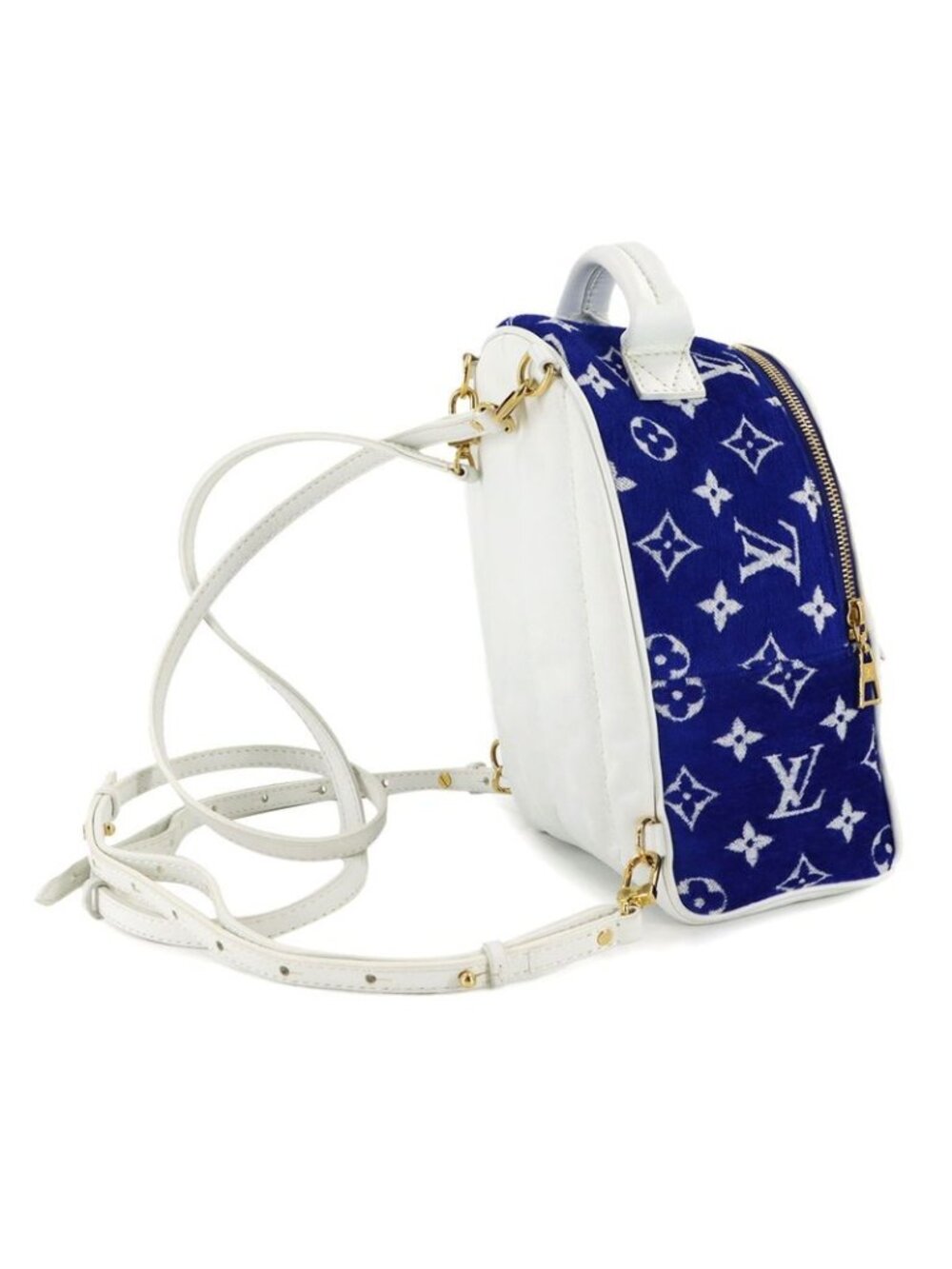Louis Vuitton LV Match Monogram Jacquard Velvet Palm Spring Backpack Mini - Picture 4 of 9